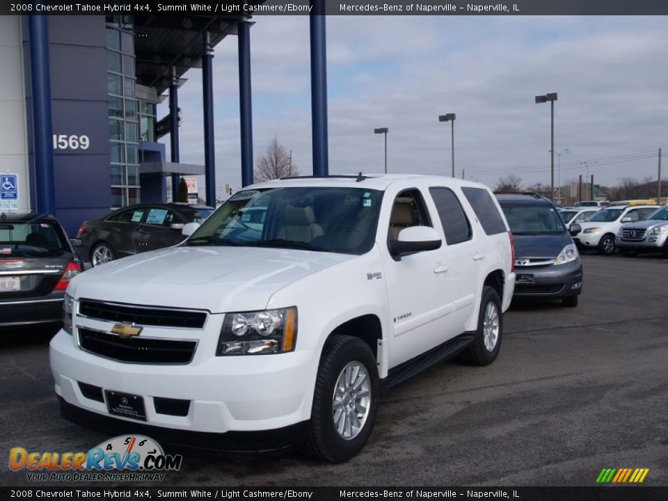 2008 Chevrolet Tahoe Hybrid 4x4 Summit White / Light Cashmere/Ebony Photo #1