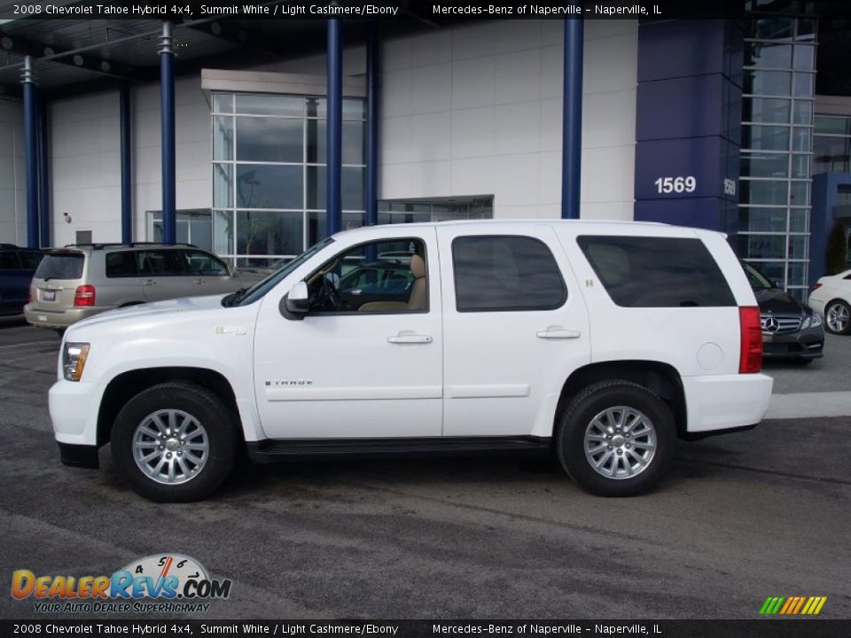 2008 Chevrolet Tahoe Hybrid 4x4 Summit White / Light Cashmere/Ebony Photo #3