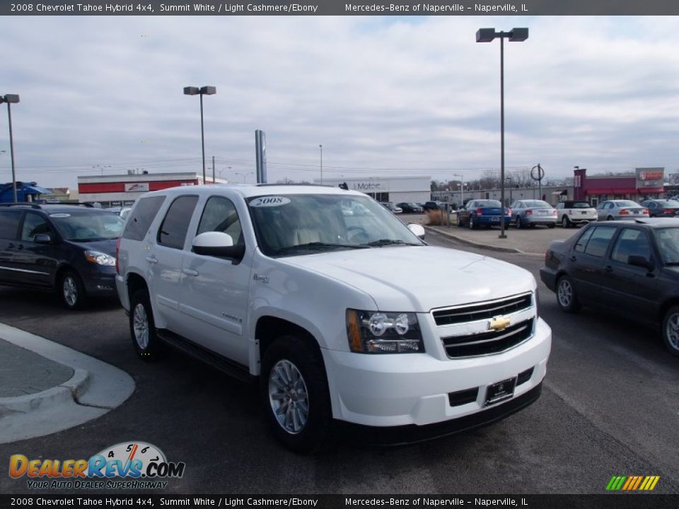 2008 Chevrolet Tahoe Hybrid 4x4 Summit White / Light Cashmere/Ebony Photo #6