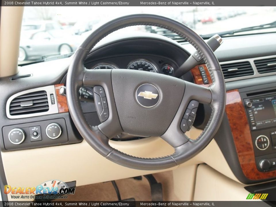 2008 Chevrolet Tahoe Hybrid 4x4 Summit White / Light Cashmere/Ebony Photo #21