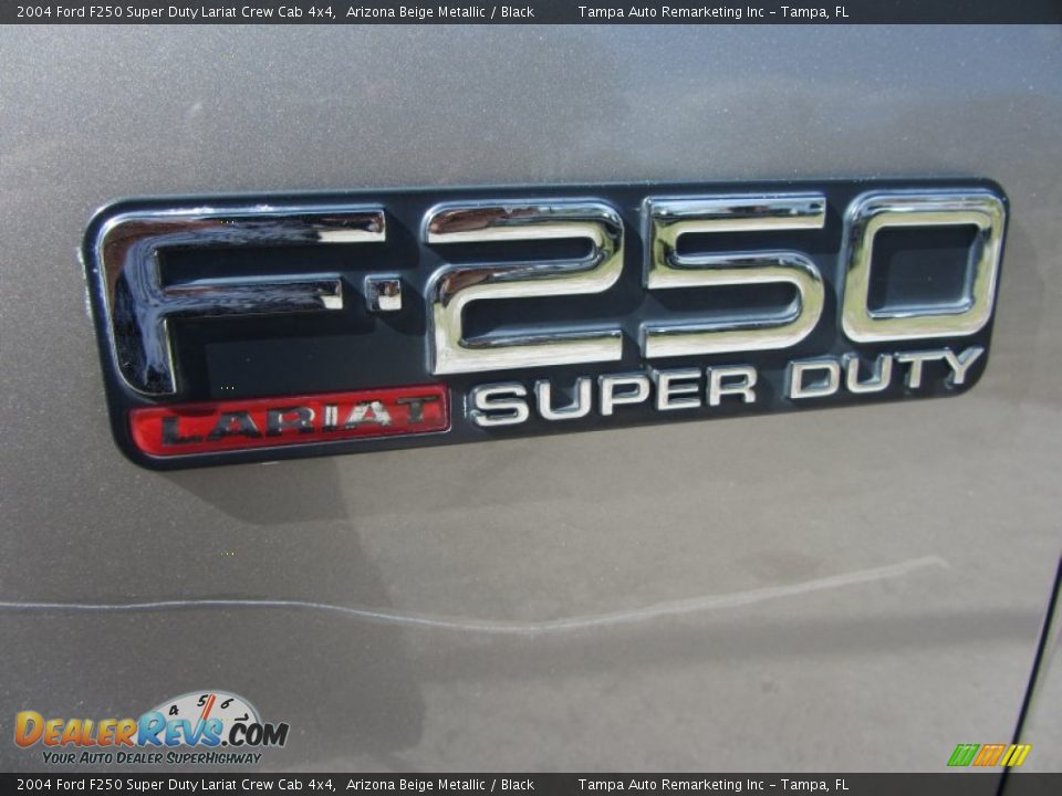 2004 Ford F250 Super Duty Lariat Crew Cab 4x4 Arizona Beige Metallic / Black Photo #20