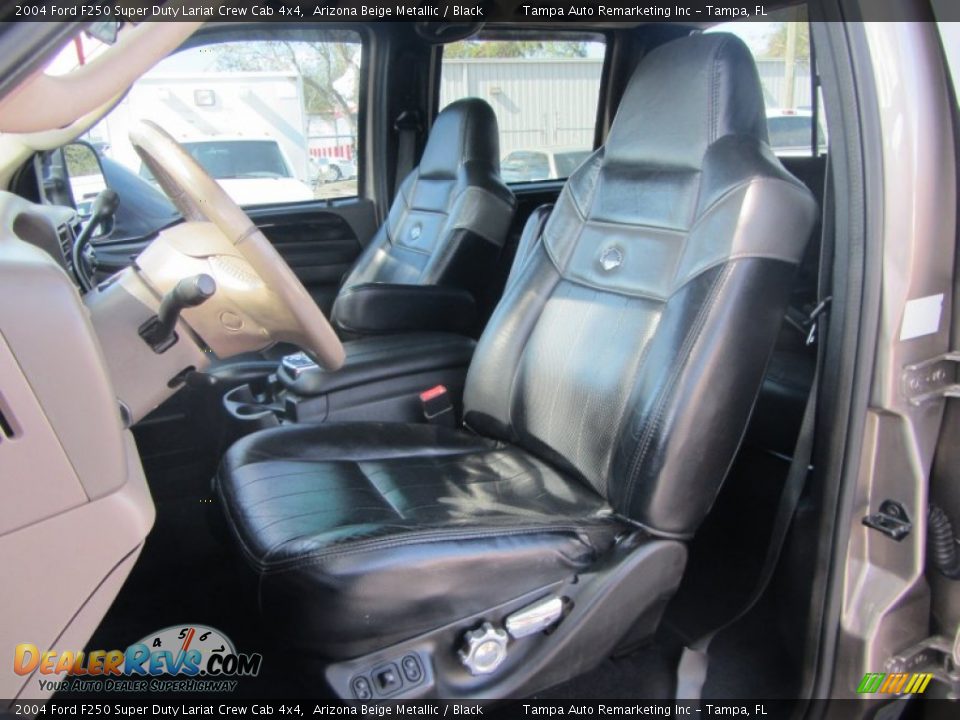 2004 Ford F250 Super Duty Lariat Crew Cab 4x4 Arizona Beige Metallic / Black Photo #30