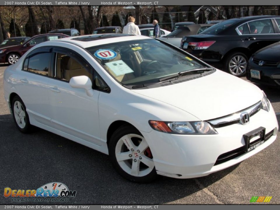 2007 Honda civic ex white #3