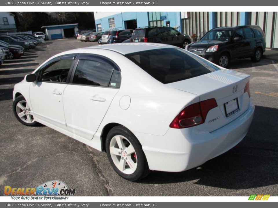 2007 Honda civic ex coupe white #1