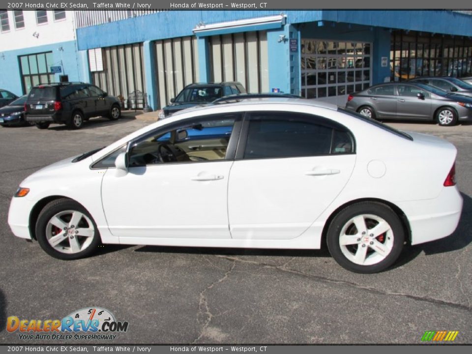 2007 Honda Civic EX Sedan Taffeta White / Ivory Photo #11