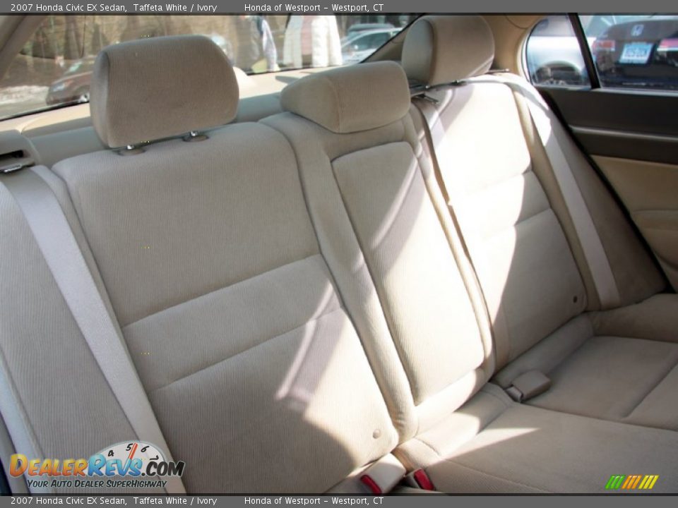 2007 Honda Civic EX Sedan Taffeta White / Ivory Photo #12