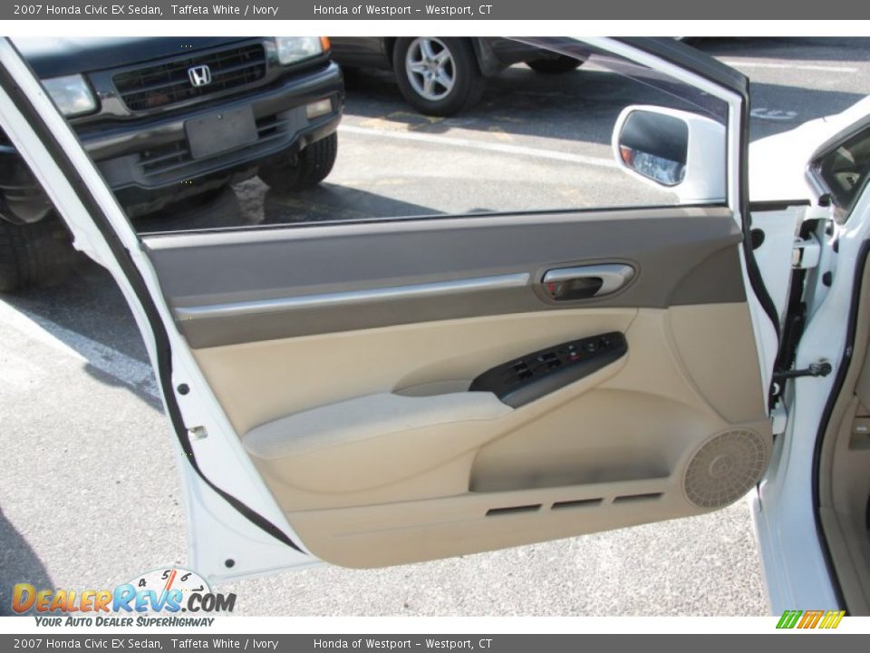 2007 Honda Civic EX Sedan Taffeta White / Ivory Photo #14