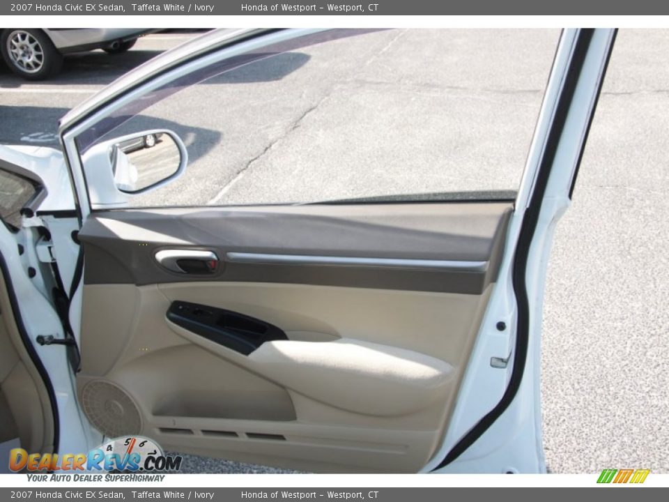 2007 Honda Civic EX Sedan Taffeta White / Ivory Photo #15