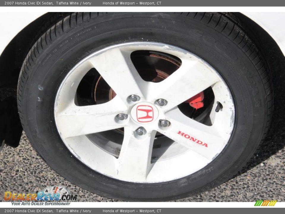 2007 Honda Civic EX Sedan Taffeta White / Ivory Photo #18