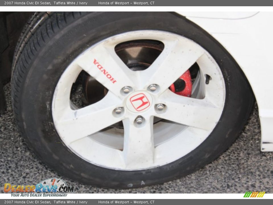 2007 Honda Civic EX Sedan Taffeta White / Ivory Photo #19
