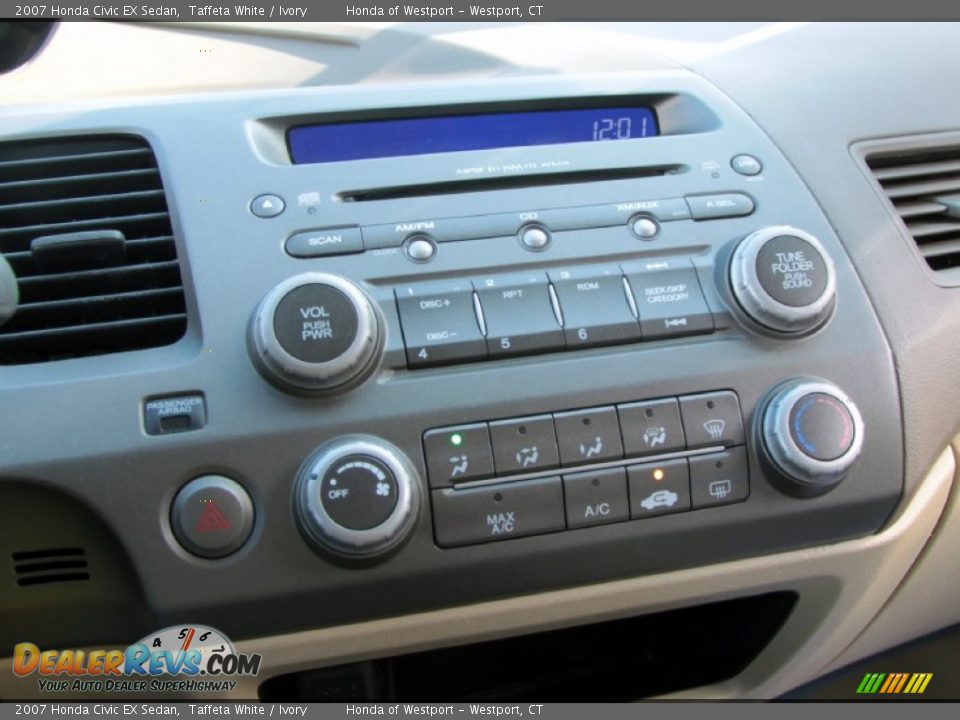 2007 Honda Civic EX Sedan Taffeta White / Ivory Photo #22