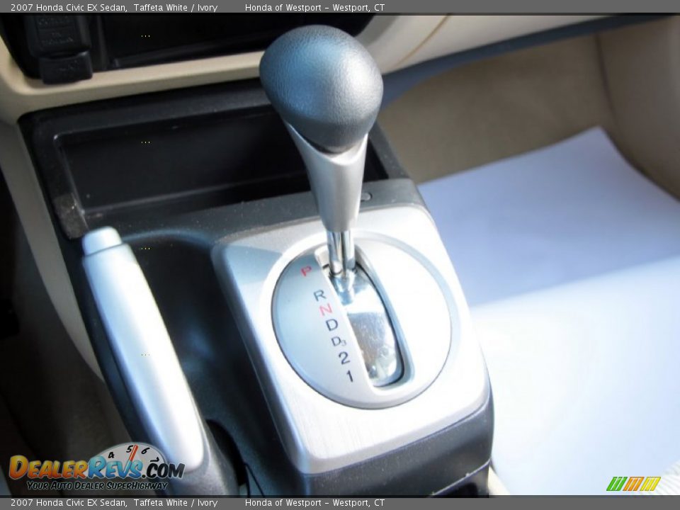 2007 Honda Civic EX Sedan Taffeta White / Ivory Photo #23
