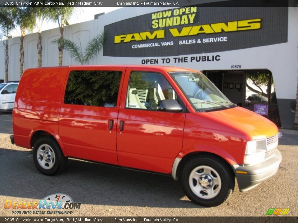 2005 Chevrolet Astro Cargo Van Red / Medium Gray Photo #1