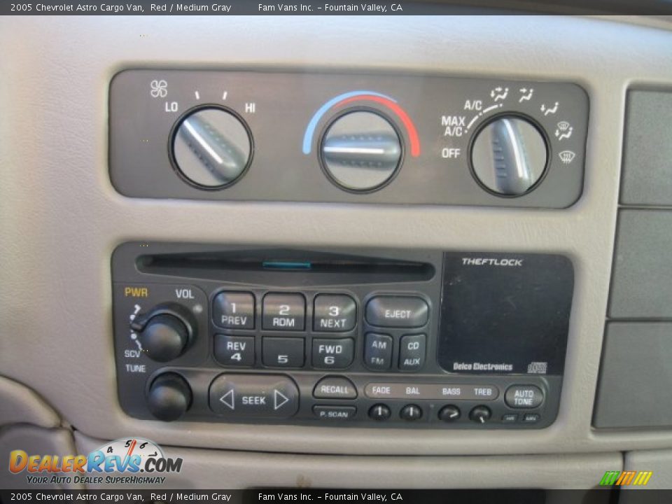 2005 Chevrolet Astro Cargo Van Red / Medium Gray Photo #11