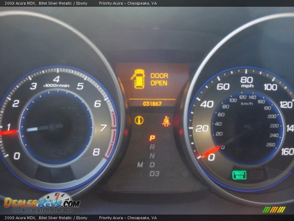 2009 Acura MDX Billet Silver Metallic / Ebony Photo #18