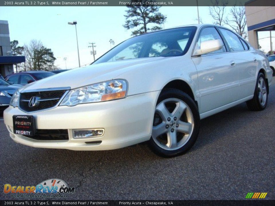 2003 Acura TL 3.2 Type S White Diamond Pearl / Parchment Photo #1