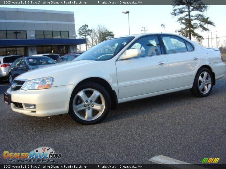 2003 Acura TL 3.2 Type S White Diamond Pearl / Parchment Photo #2