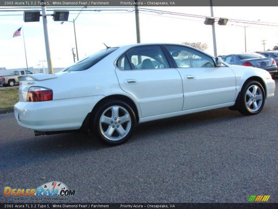 2003 Acura TL 3.2 Type S White Diamond Pearl / Parchment Photo #5