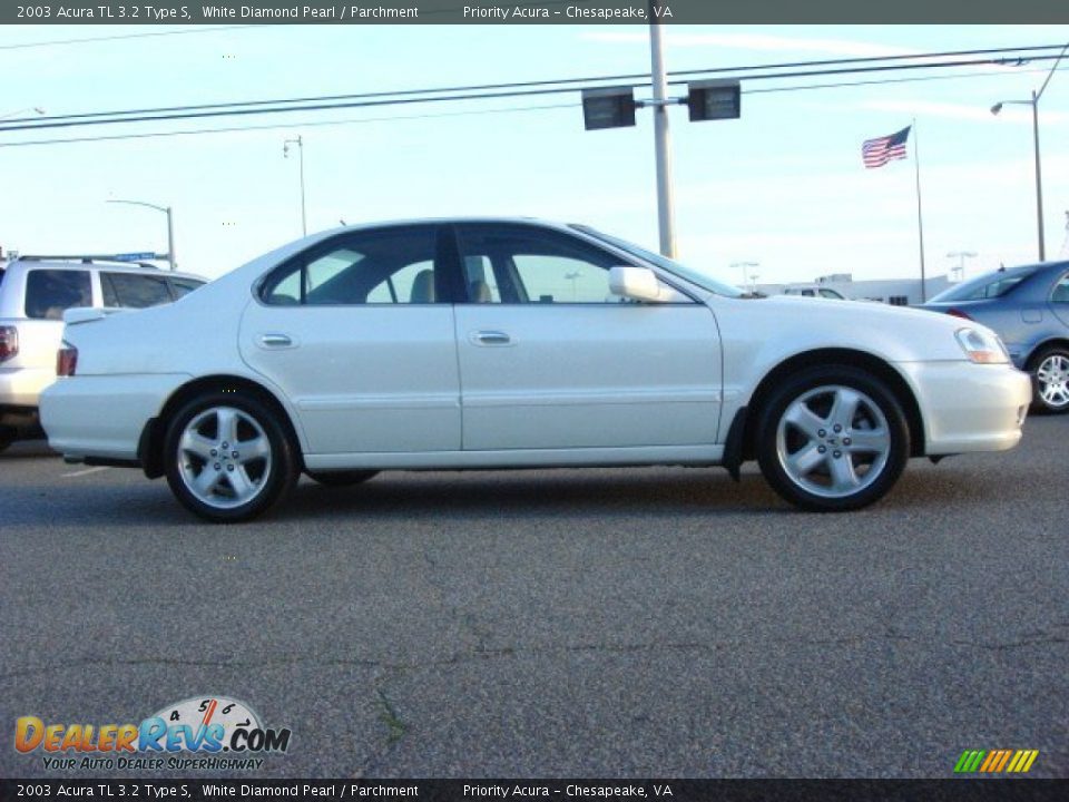 White Diamond Pearl 2003 Acura TL 3.2 Type S Photo #6