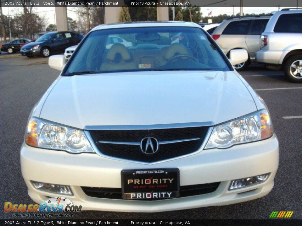 2003 Acura TL 3.2 Type S White Diamond Pearl / Parchment Photo #8