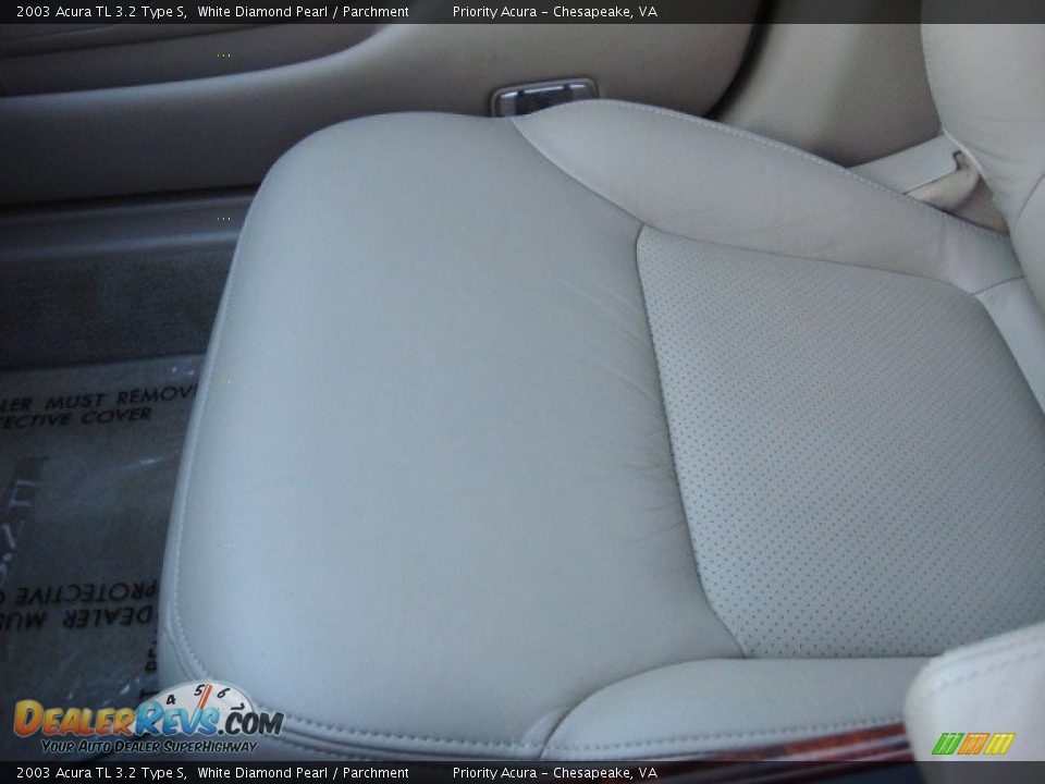 2003 Acura TL 3.2 Type S White Diamond Pearl / Parchment Photo #23