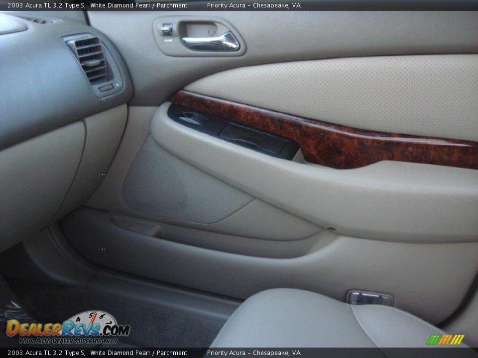 2003 Acura TL 3.2 Type S White Diamond Pearl / Parchment Photo #24