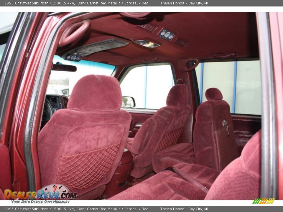 Bordeaux Red Interior 1995 Chevrolet Suburban K1500 Ls 4x4