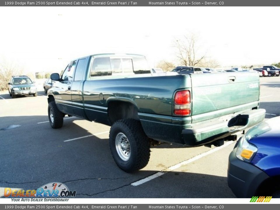 1999 Dodge Ram 2500 Sport Extended Cab 4x4 Emerald Green Pearl / Tan Photo #3