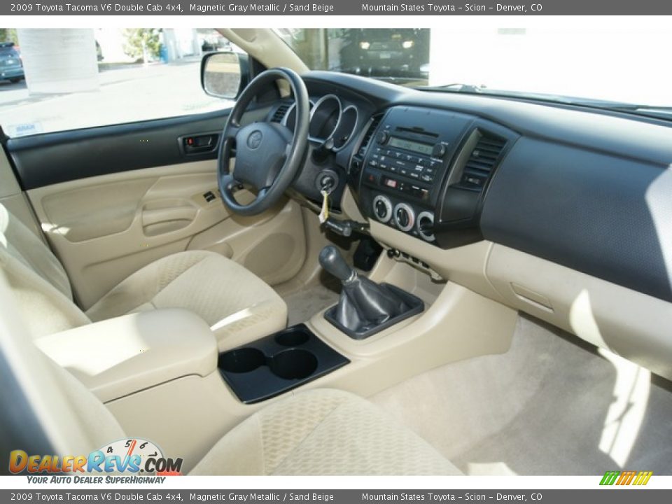 Sand Beige Interior 2009 Toyota Tacoma V6 Double Cab 4x4