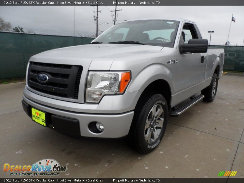 2012 Ford F150 STX Regular Cab Ingot Silver Metallic / Steel Gray Photo #7