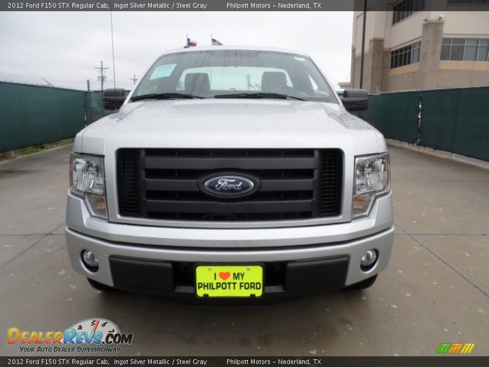 2012 Ford F150 STX Regular Cab Ingot Silver Metallic / Steel Gray Photo #8