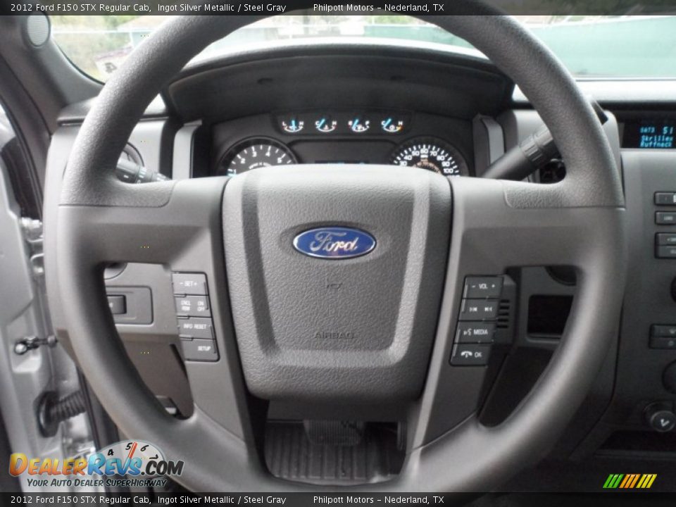 2012 Ford F150 STX Regular Cab Steering Wheel Photo #29