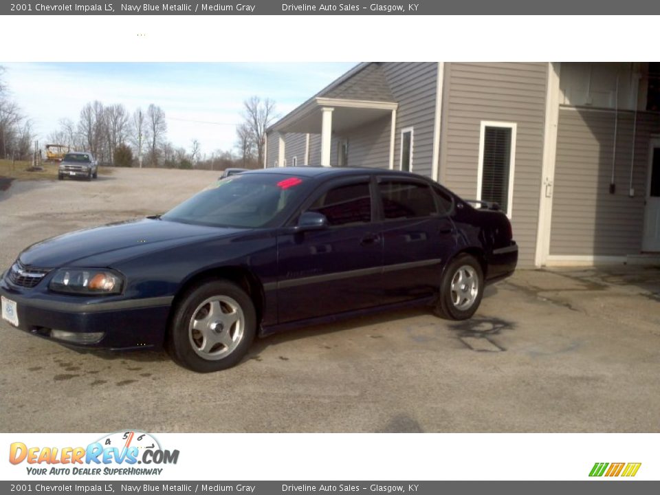 2001 Chevrolet Impala LS Navy Blue Metallic / Medium Gray Photo #2