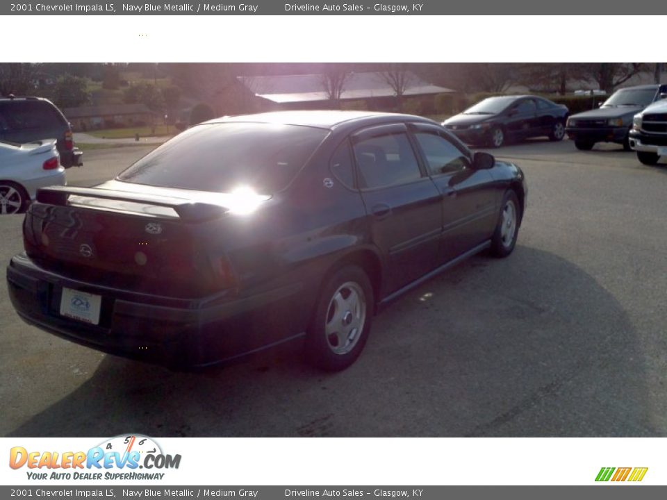 2001 Chevrolet Impala LS Navy Blue Metallic / Medium Gray Photo #4