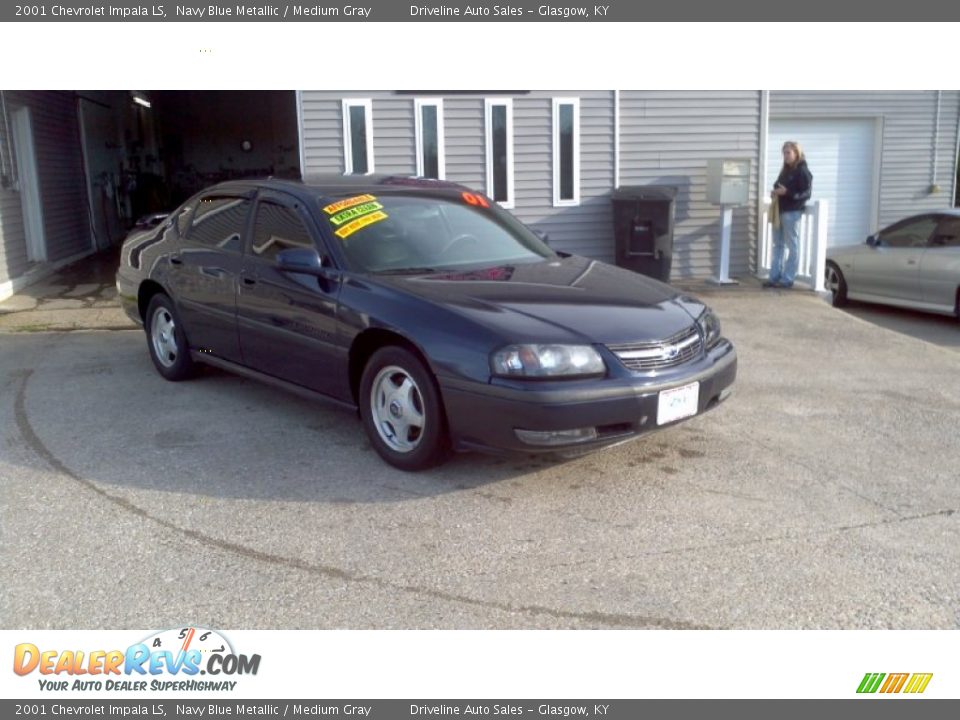 2001 Chevrolet Impala LS Navy Blue Metallic / Medium Gray Photo #5