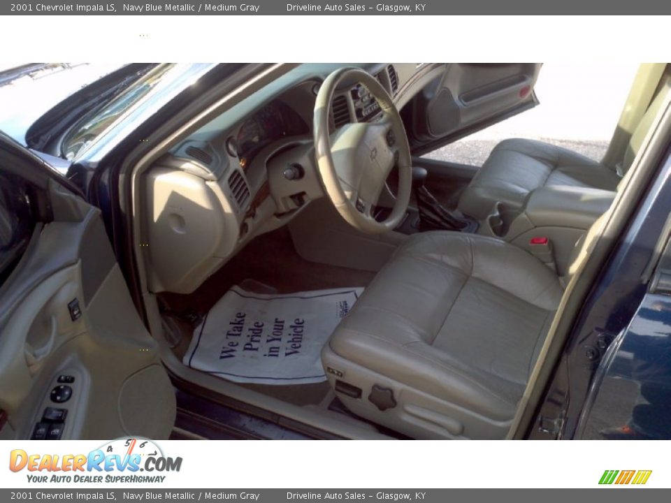 2001 Chevrolet Impala LS Navy Blue Metallic / Medium Gray Photo #12