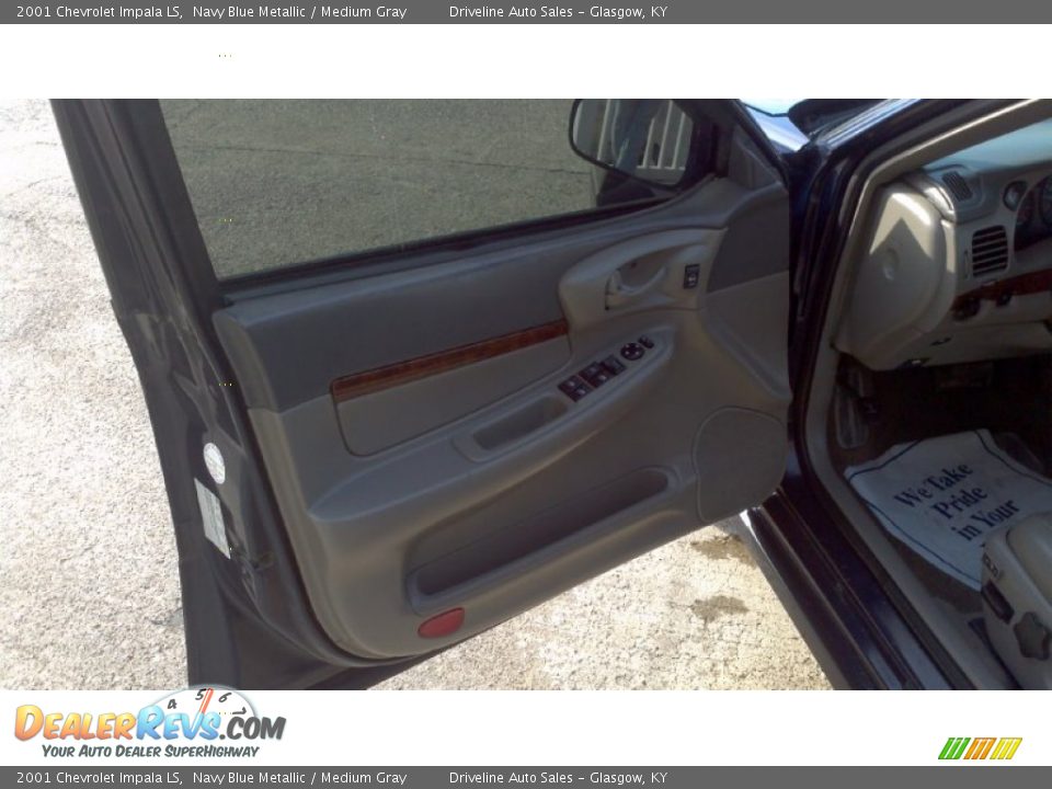 2001 Chevrolet Impala LS Navy Blue Metallic / Medium Gray Photo #13