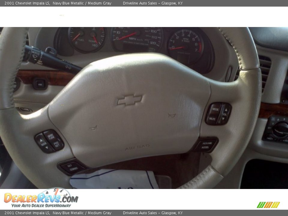 2001 Chevrolet Impala LS Navy Blue Metallic / Medium Gray Photo #16