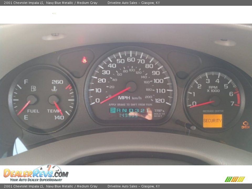2001 Chevrolet Impala LS Navy Blue Metallic / Medium Gray Photo #18