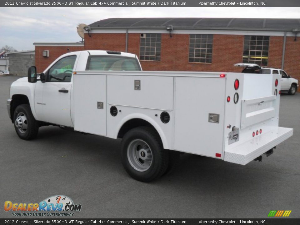 2012 Chevrolet Silverado 3500HD WT Regular Cab 4x4 Commercial Summit White / Dark Titanium Photo #2