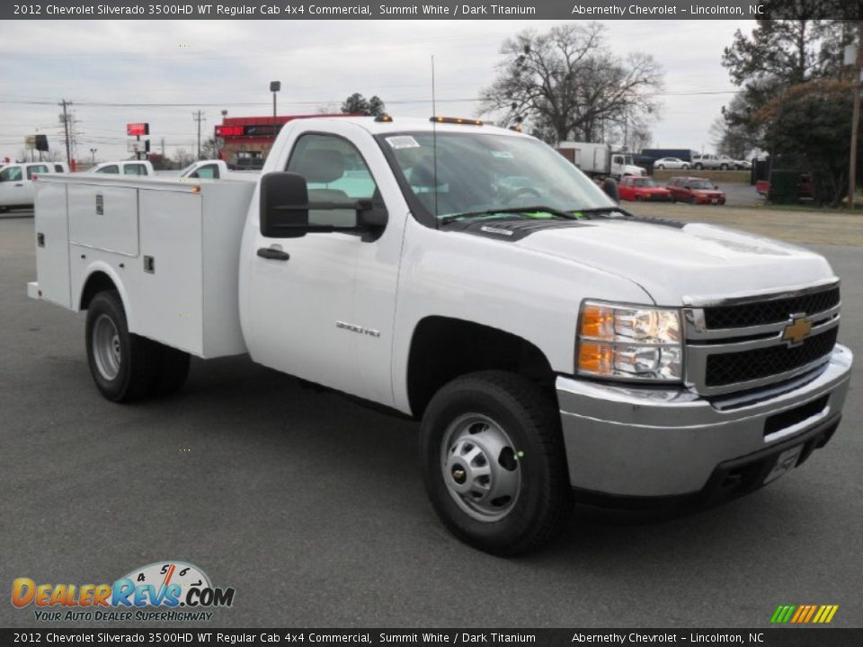 2012 Chevrolet Silverado 3500HD WT Regular Cab 4x4 Commercial Summit White / Dark Titanium Photo #5