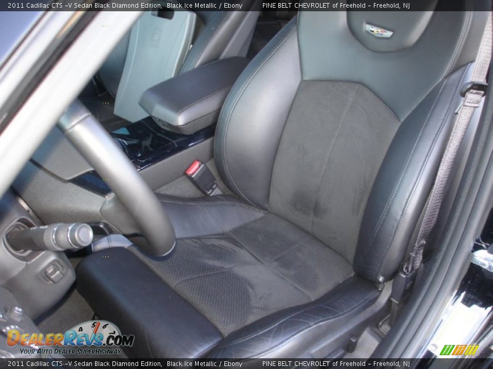 Ebony Interior - 2011 Cadillac CTS -V Sedan Black Diamond Edition Photo #14