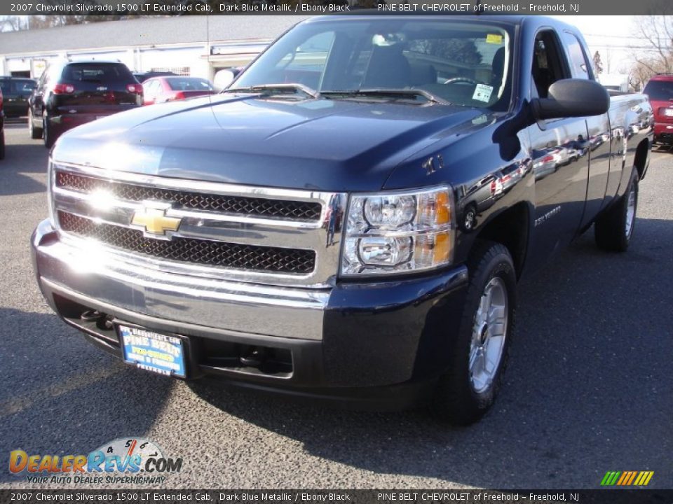2007 Chevrolet Silverado 1500 LT Extended Cab Dark Blue Metallic / Ebony Black Photo #1