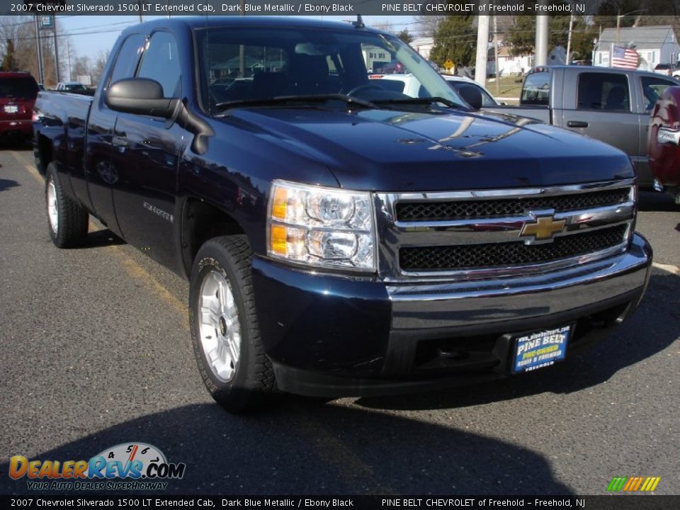 2007 Chevrolet Silverado 1500 LT Extended Cab Dark Blue Metallic / Ebony Black Photo #3