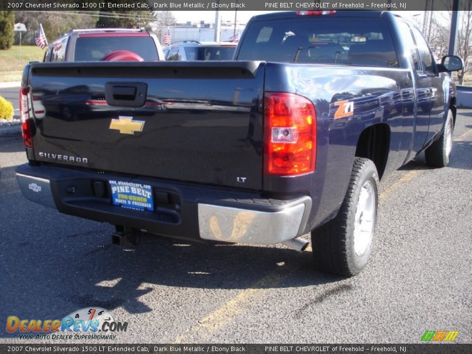 2007 Chevrolet Silverado 1500 LT Extended Cab Dark Blue Metallic / Ebony Black Photo #4