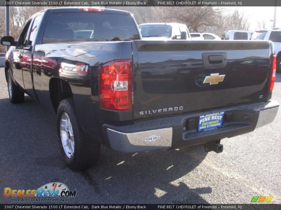 2007 Chevrolet Silverado 1500 LT Extended Cab Dark Blue Metallic / Ebony Black Photo #6
