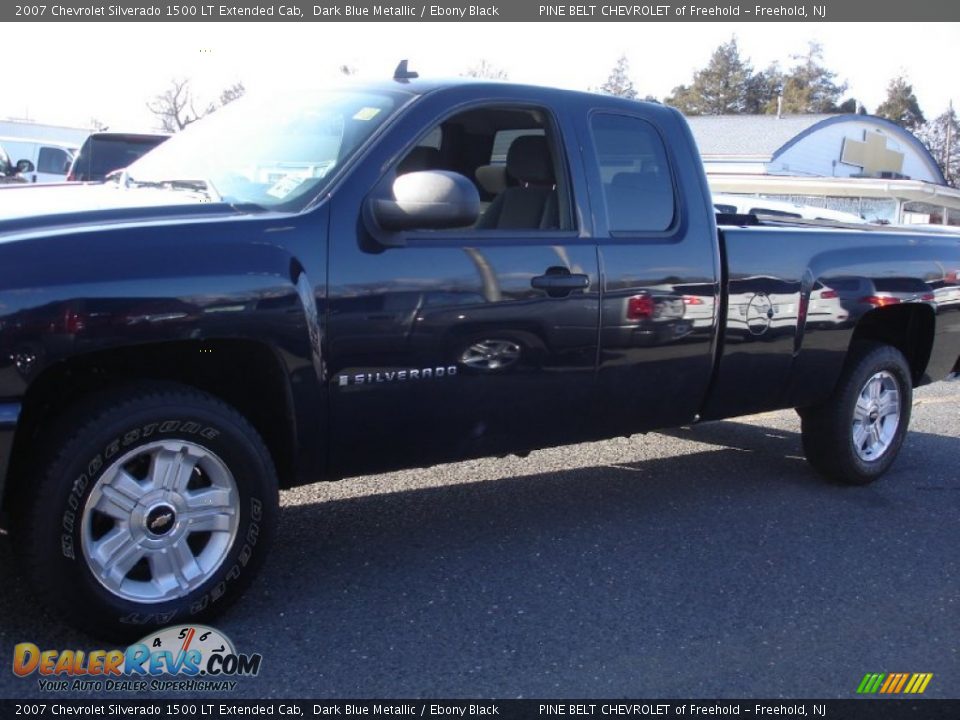 2007 Chevrolet Silverado 1500 LT Extended Cab Dark Blue Metallic / Ebony Black Photo #9