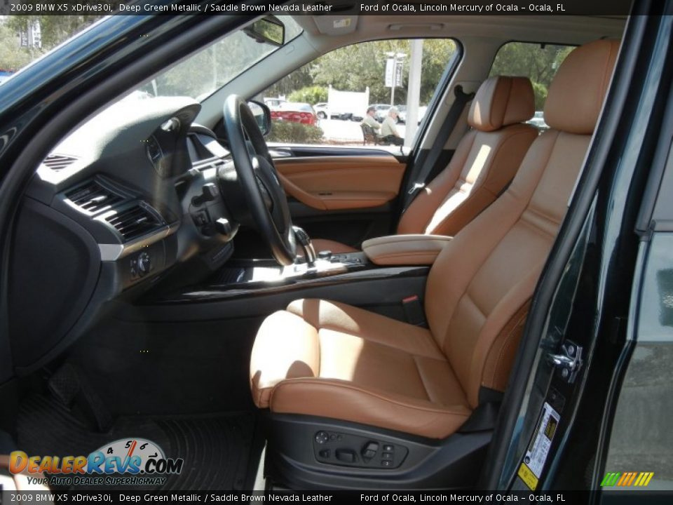 Saddle Brown Nevada Leather Interior 2009 Bmw X5 Xdrive30i