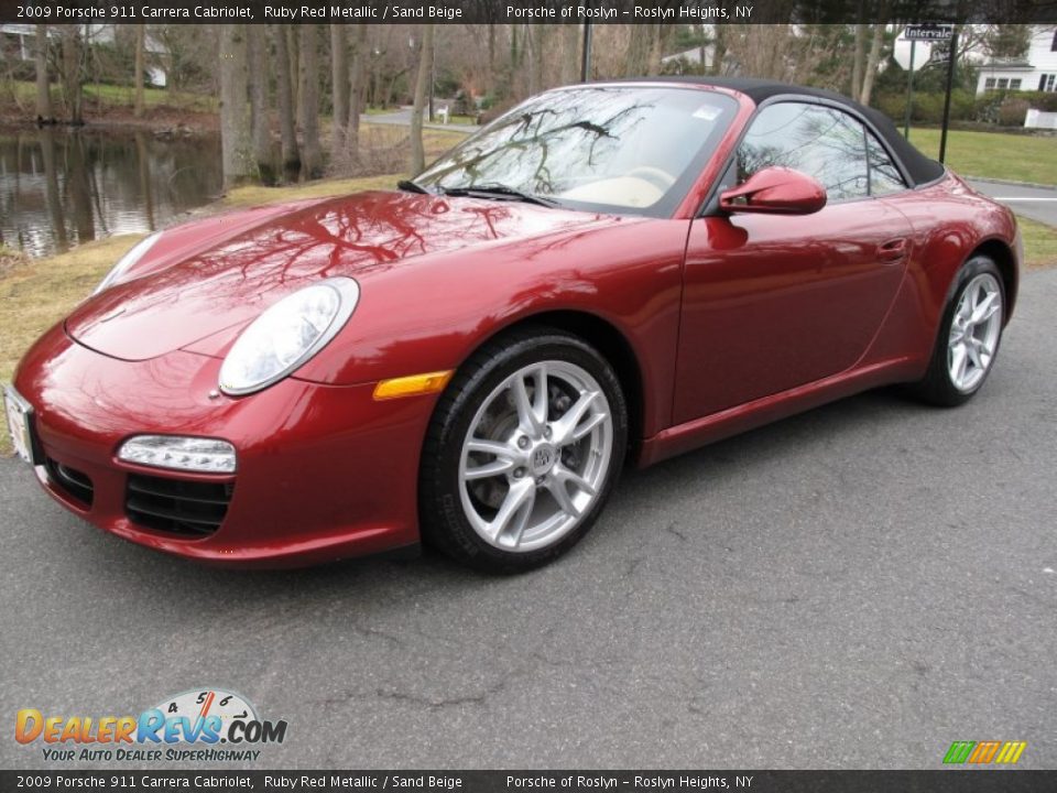 Front 3/4 View of 2009 Porsche 911 Carrera Cabriolet Photo #1