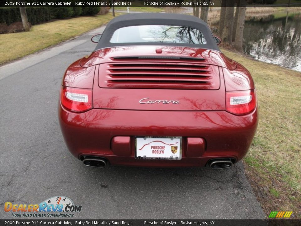 2009 Porsche 911 Carrera Cabriolet Ruby Red Metallic / Sand Beige Photo #5